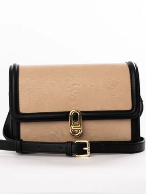 Jules Kae Mia Bag Blush lizard and Black Crossbody Bag